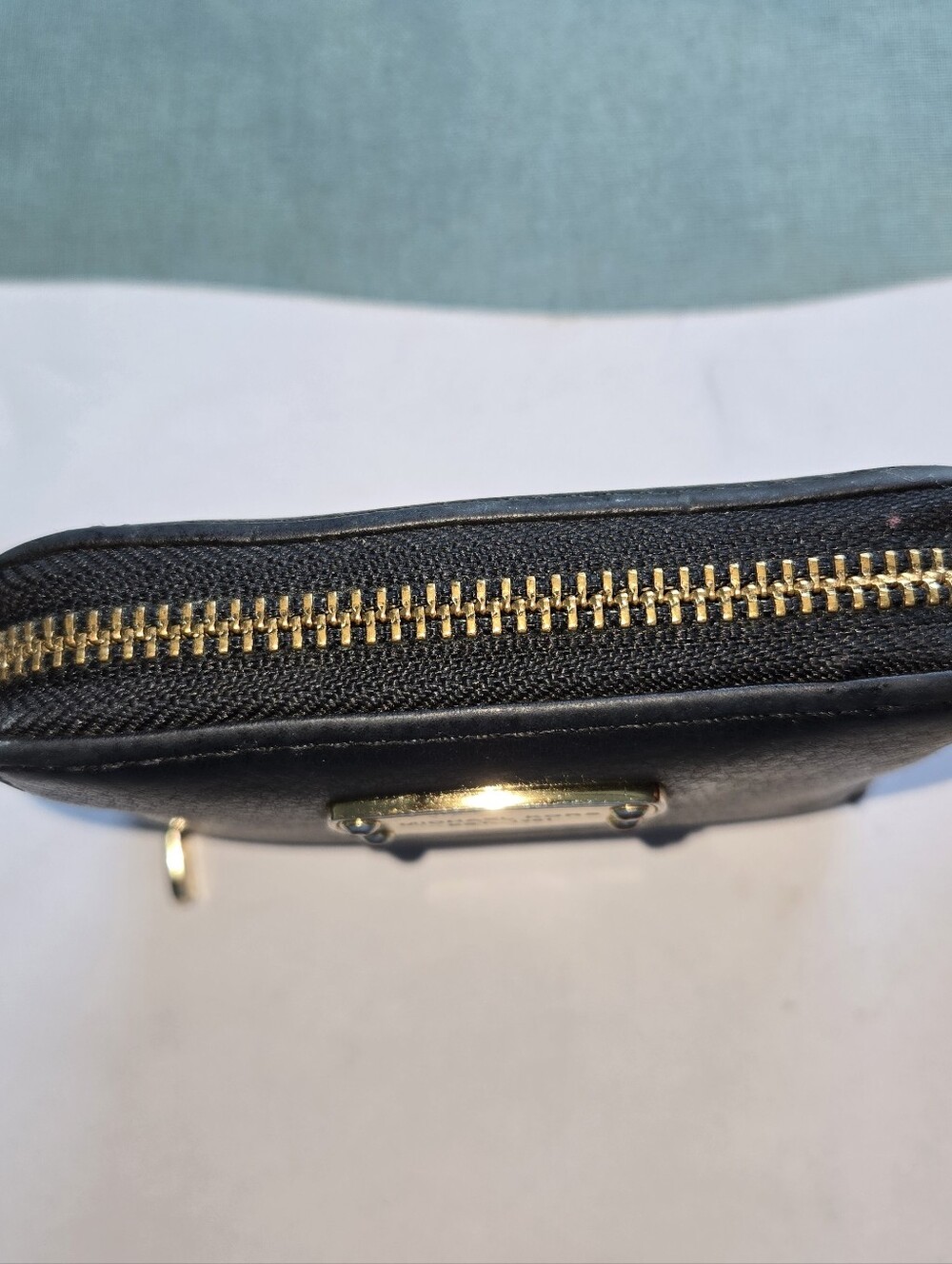 Michael Kors Black Leather Wallet with Gold Plaque - Picture 5 of 6